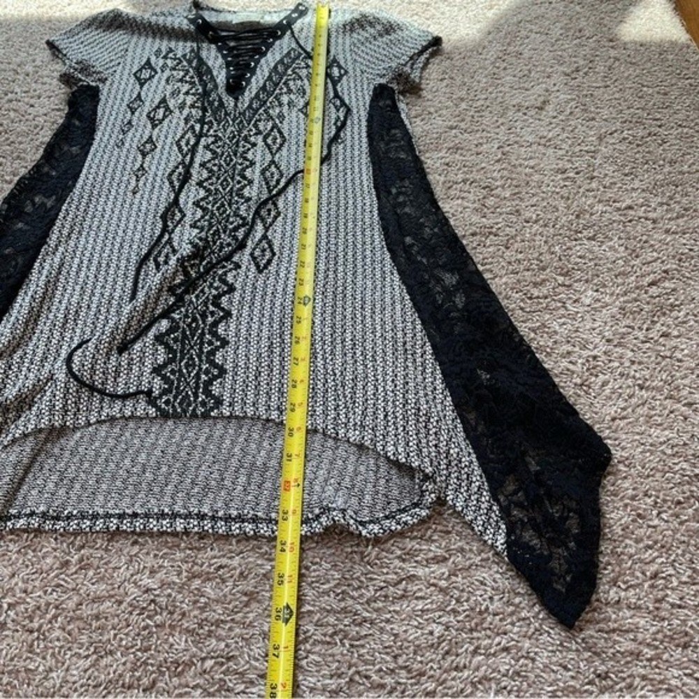 SOLD ✨ Vocal Longline Lace Up Rhinestone Short Sleeve - Picture 11 of 11